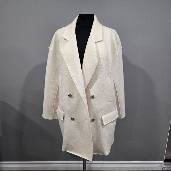 🐢 Zara Light Weight Wool Blend Oversized Jacket/Blazer - Picture 1 of 15